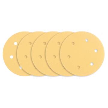 Sanding paper, velcro 225 mm, K120, 5 pcs, with 6 holes for sander 59G264, 59G265