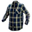 Flannel men shirt, dark blue-olive-black, size XL