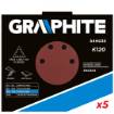 Sanding paper, velcro K120, triangular with 12 holes, 5 pcs for sander 59G264