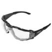 Safety glasses with foam inlay, white lenses, resistance class FT
