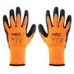 Insulated work gloves, latex coated polyester, 2242X, size 9
