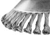 Steel wire brush for gass cutter 200 x 25.4 mm, hard