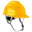 Industrial helmet with chin strap, yellow