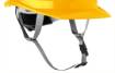 Industrial helmet with chin strap, yellow