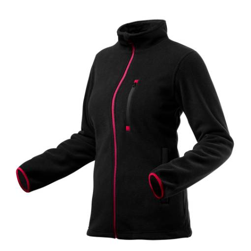 Women fleece sweatshirt, black, size XXL