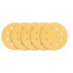 Sanding paper, velcro 180 mm, K120, 5 pcs, with 8 holes for sander 59G263