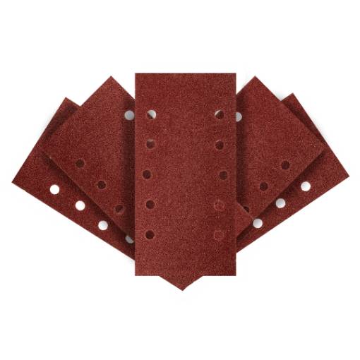 Sanding paper, velcro 115 x 230 mm, K40, 5 pcs, with holes