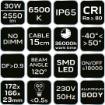 Spotlight SMD 30W 2550 lm 230V