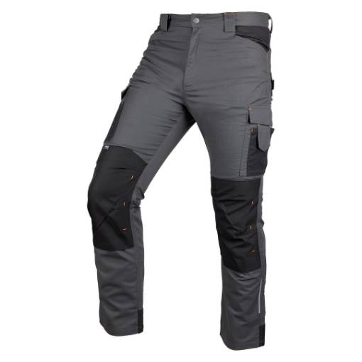 Mix&Match work trousers, Canvas, Cordura reinforcements, grey/black, size S