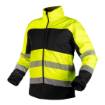 Softshell high visibility work jacket, black-yellow, size L