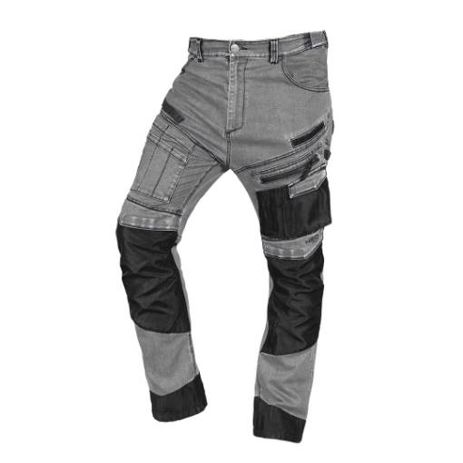 Work trousers DENIM, Oxford reinforcement, grey, size L
