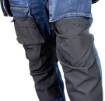 Work trousers DENIM, Cordura reinforcements, detachable holster pockets, navy blue, size S