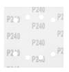 Sanding paper, velcro  113 x 113 mm, P240, 5 pcs. with 8 holes