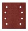 Sanding paper, velcro  113 x 113 mm, P80, 5 pcs. with 8 holes