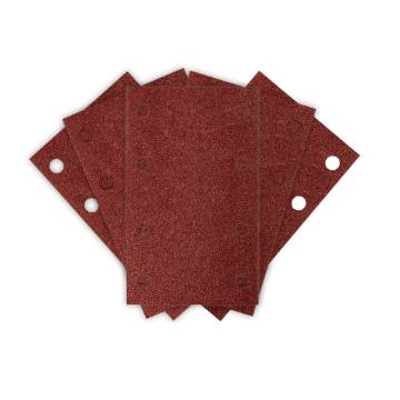 Velcro sanding paper, rectangular 80 x 130 mm, P800, 5 pcs, with 8 holes for 04-623