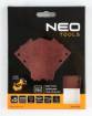 Velcro sanding paper, rectangular 80 x 130 mm, P800, 5 pcs, with 8 holes for 04-623
