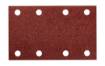 Velcro sanding paper, rectangular 80 x 130 mm, P800, 5 pcs, with 8 holes for 04-623