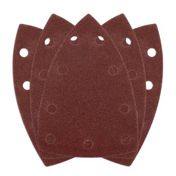 Sanding paper, iron 146 x 156 x 100 mm, P120, 5 pcs, with 9 holes for 04-623
