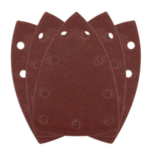 Sanding paper, iron 146 x 156 x 100 mm, P120, 5 pcs, with 9 holes for 04-623