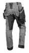 Work trousers DENIM, Cordura reinforcements, detachable holster pockets, grey, size XL