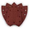 Sanding paper, iron 146 x 156 x 100 mm, P80, 5 pcs, with 9 holes for 04-623