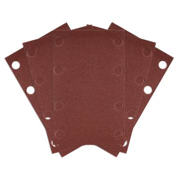 Velcro sanding paper, rectangular 80 x 130 mm, P240, 5 pcs, with 8 holes for 04-623