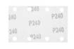 Velcro sanding paper, rectangular 80 x 130 mm, P240, 5 pcs, with 8 holes for 04-623