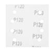 Sanding paper, velcro  113 x 113 mm, P120, 5 pcs. with 8 holes