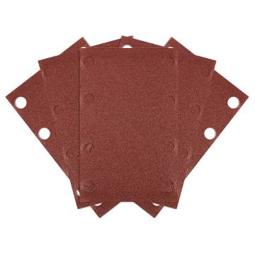 Velcro sanding paper, rectangular 80 x 130 mm, P120, 5 pcs, with 8 holes for 04-623