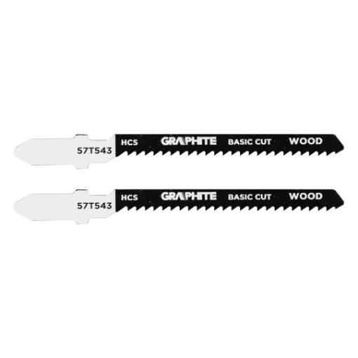 Jigsaw blade, 12 TPI, HSC, T-shaped handle, 2 pcs, curved cut