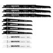 Blades for reciprocating saw, TPI 5, TPI 6, TPI 18, HCS/BIM, set 10 pcs