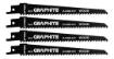 Blades for reciprocating saw, TPI 5, TPI 6, TPI 18, HCS/BIM, set 10 pcs