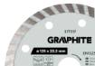 Turbo cutting diamond disc, 125 x 22.22 mm, dry