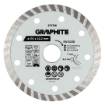 Turbo cutting diamond disc, 115 x 22.22 mm, dry and wet