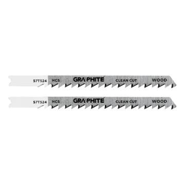 Jigsaw blade, 6 TPI, HSC, U-shaped handle, 2 pcs, clean cut
