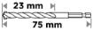 Hex concrete drill bit 4 mm