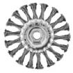 115 mm wire wheel brush, twisted steel wire, M14