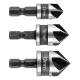Hex chamfer set, 12, 16, 19 mm, set 3 pcs