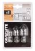 Hex chamfer set, 12, 16, 19 mm, set 3 pcs