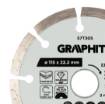 Segmented diamond cutting disc, 115 x 22.2 mm, dry