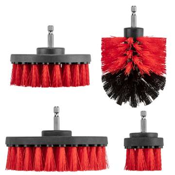 Scrubbing brushes for drills, 4 pcs.