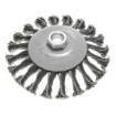 Wire wheel brush 125mm, twisted wire, steel M14