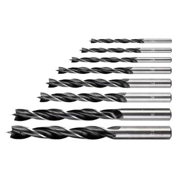 Wood drill set: 3, 4, 5, 6, 7, 8, 9, 10 mm, 8 pcs