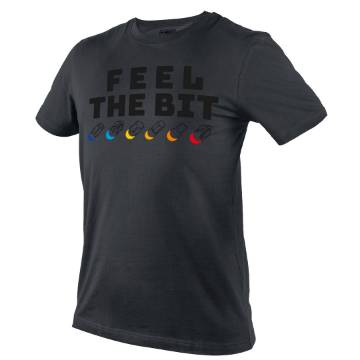 Printed T-shirt, FEEL THE BIT, size XXL