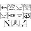 Blade for reciprocating saw, HCS, 152 x 19 x 1.25 mm, 6 TPI