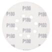Velcro-backed sanding discs 150 mm, P180, 5 pcs, with 8 holes