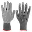 Work gloves, PU-coated polyester, 4131X, size 7 (card)