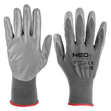 Work gloves, PU-coated polyester, 4131X, size 7 (card)