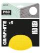Sanding discs, perforated, Velcro-backed with holes 225 mm, P60, 5 pcs.