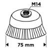 Cup wire brush 75 mm, crimped steel wire, M14